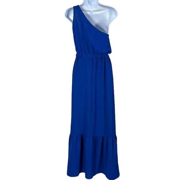 Rolla Coaster One Shoulder Tiered Midi Dress Cobalt Blue Sz S NWOT MSRP … - Picture 9 of 14